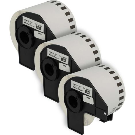 vhbw 3x Label Roll with Holder 62mm x 30.48m (1 Label) compatible with Brother PT QL-580 Label Maker - Premium, Removable (1/4)