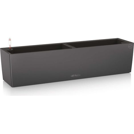 Jardinière Balconera Color 80 – Pot de fleurs en ardoise – Dimensions 80cm – Système d'auto-arrosage intégré – Pour balcons et terrasses – Lechuza (1/5)