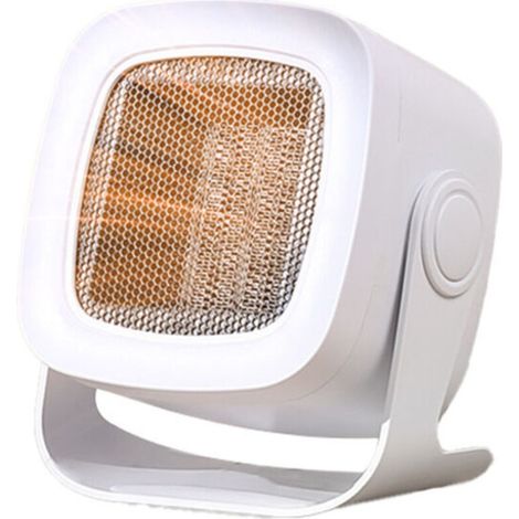 Calefactor con ventilador, mini calefactor eléctrico PTC con oscilación de 90°, calefactor eléctrico con 2 modos, calefactor auxiliar compacto, calefactor portátil para sala de estar, dormitorio y ofi (1/4)