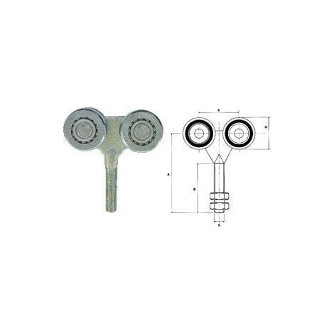 CARRELLO ACC.C/PERNO FIL. 8MA 4C24