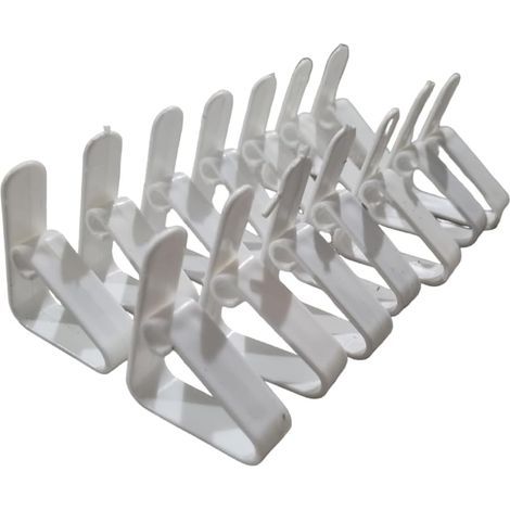Set de 16 Pinces Clips Nappes Blanches - Robustes, Polyvalentes, et Prêtes à Utiliser pour Toutes Vos Occasions - Pince à nappes en Plastique (1/5)