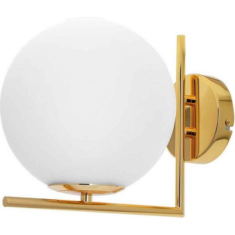 Lampada da parete dorata con paralume dalla INTERLUSA dalla gamma AIMEE (1/4)