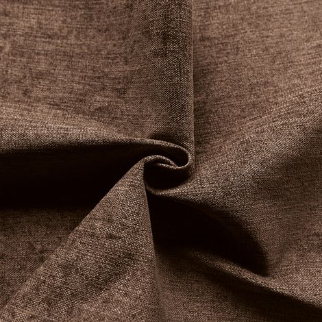Tissu - Effet velours chiné Marron Brun 145 cm (1/2)
