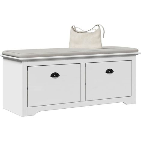 vidaXL Panca da Ingresso BODO Bianca 114x40x45 cm