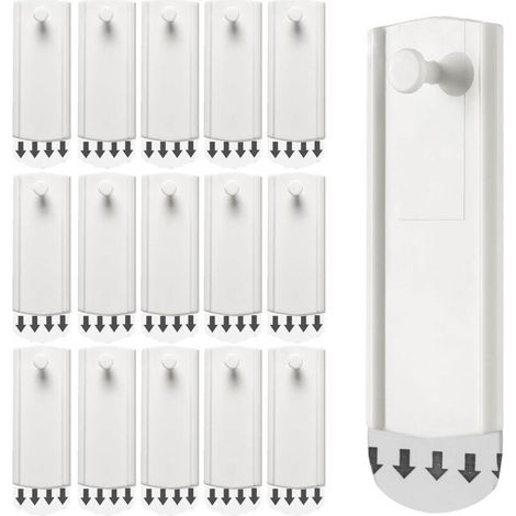 16 Pièces Accroche Tableau Sans Percer, Faciles à Utiliser, Crochets pour Tableaux Autocollants, Forte Capacité de Charge, Languette Accroche Tableau, pour Accrocher des Tableaux, Cadres (Blanc) (1/4)