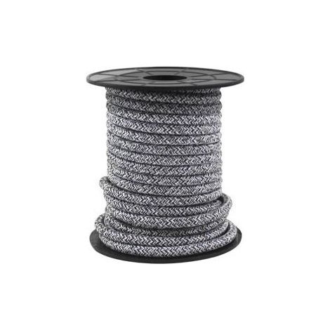 Câble électrique textile 10 mètres 2x0.75mm Noir / Gris GSC 3902987
