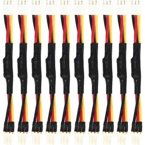 Câble réducteur de vitesse à 3 broches pour ventilateurs de processeur, câble de réduction de vitesse pour ventilateur, câble de résistance 3P, câble réducteur de vitesse à trois broches (1/5)