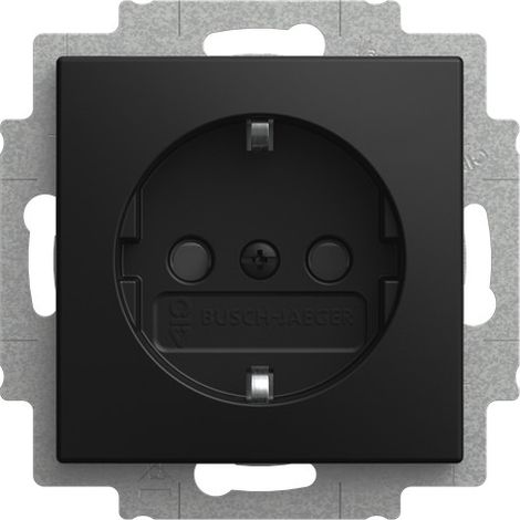 Busch-Jaeger Presa SCHUKO® Inserto Safety+ nero opaco - Busch-balance® SI (20 EUCB-915), 2CKA002013A5535