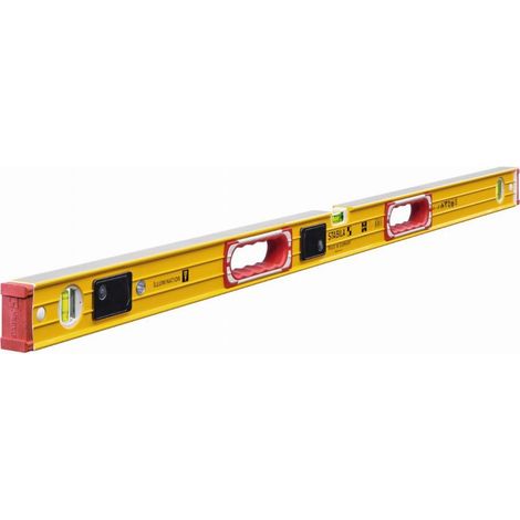 Stabila – Niveau à bulle 122 cm avec fioles éclairées – Profilé en aluminium renforcé – Précision ± 0,5 mm/m – Pour chantiers difficiles