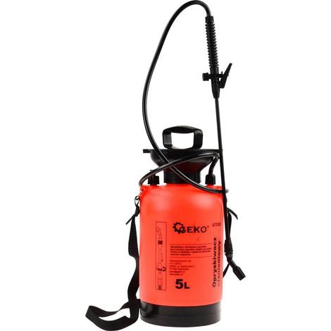 Geko Spruzzatore manuale 5L arancione leggero maneggevole