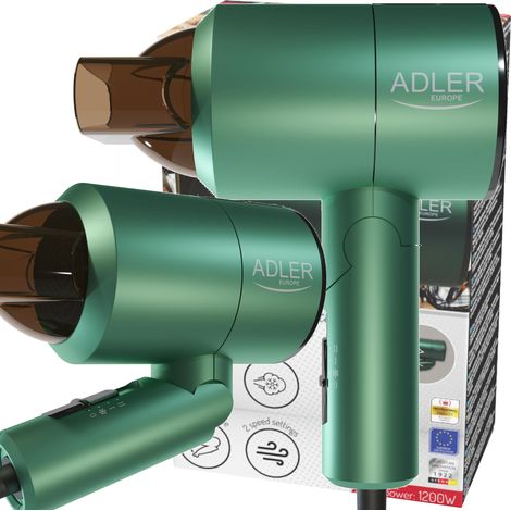 Adler Asciugacapelli AD 2265 1100 W 2 impostazioni di temperatura Verde (1/5)
