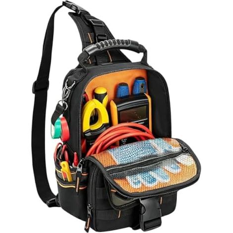 Pochette outils électricien Sac à dos imperméable transportable en toile (1/5)