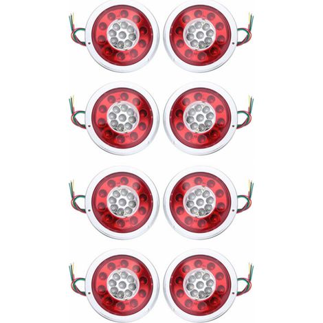 luces traseras redondas de 19 LED para freno, intermitente y luz de posición para remolque, camión o furgoneta.