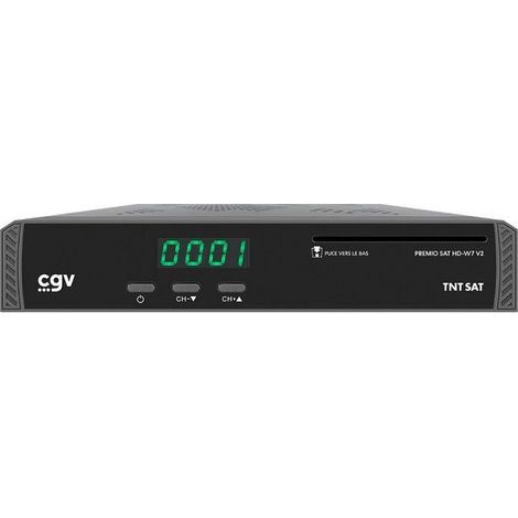 Récepteur TNT HD – Décodeur satellite avec 1 tuner – Réception de chaînes numériques – Port HDMI et USB – CGV