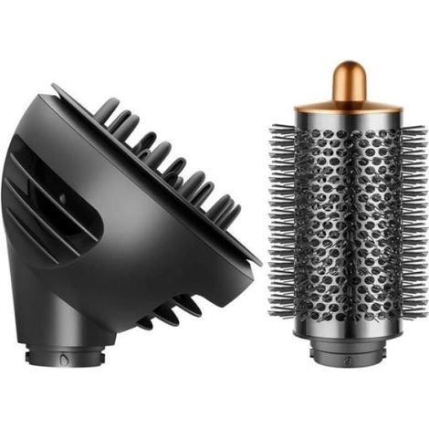 Diffuseur De Boucles - Brosse Ronde - 2 Modes D'air - Grand Format Pour Cheveux Bouclés Et Ondulés - 2 Pièces