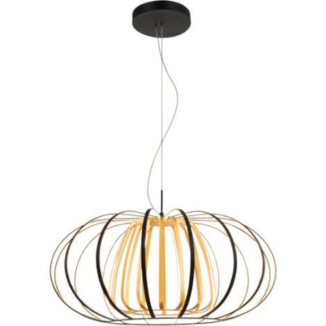 Suspension led metal noir et dore - wofi - salo 88830865 88830865 88830865 88830865 88830865 (1/4)
