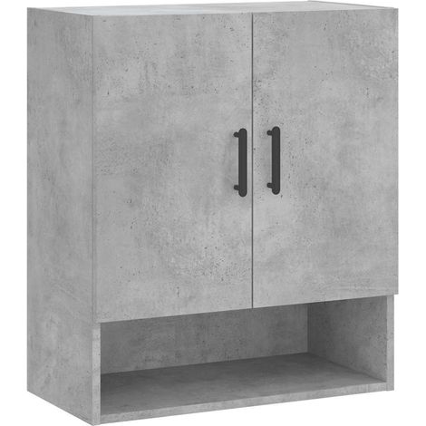 Armoire murale gris béton 60x31x70 cm bois d'ingénierie