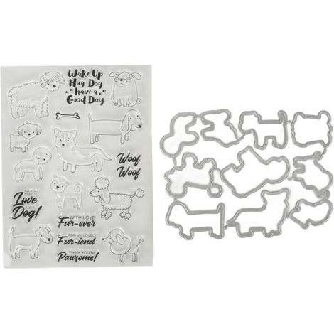 Irovami Kit tampons chien/mouton – Matrices découpe/gaufrage – Idéal pour scrapbooking, loisirs créatifs (1/5)