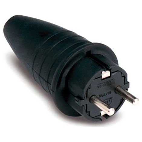 PRISE TT 16 A IP44 CAOUTCHOUC NOIR