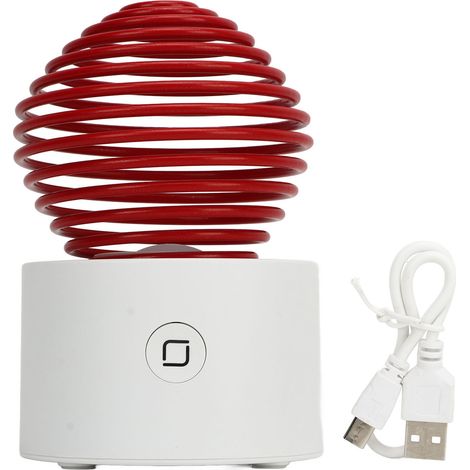 Ortviai Lampe de nuit LED tactile avec variateur infini, design ressort rouge – 1,2 W, rechargeable USB, pour bureau et décoration (1/5)