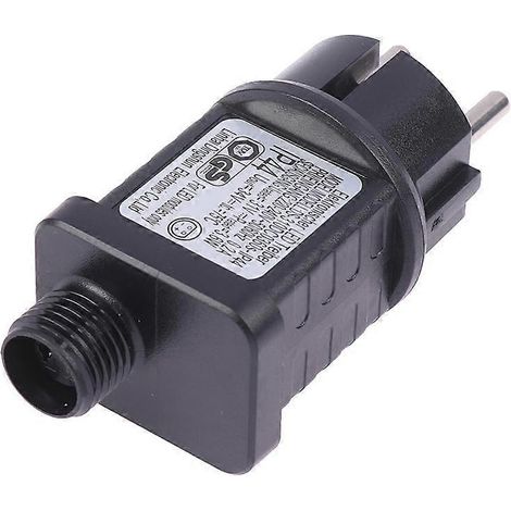 Adaptateur secteur pour guirlandes lumineuses LED 3,6 W 31 V avec minuterie, étanche IP44. (1/5)