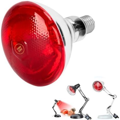 In-frarouge Ampoule Chauffante E27 pour Couveuse Lumière rouge infrarouge, culot E27, fournit de la chaleur aux poussins, animaux domestiques et amphibiens, usage domestique (1/5)