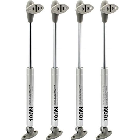 Amortisseur Hydraulique - Verin à Gaz 100 N - Pour Porte d'Armoire de Cuisine et Meuble Abattant - Longueur Étendue 273 mm - Lot de 4 (1/5)