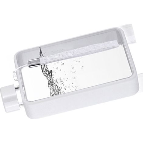 Flache Sport-Trinkflasche, tragbar und ideal für Reisen und Outdoor-Sportaktivitäten (weiß). (1/5)
