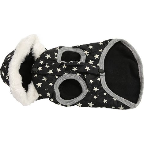 Manteau d'hiver pour chien, épais, chaud, doux et hypoallergénique, avec capuche, gilet pour chiot de petite et moyenne taille, modèle Star Vest S. (1/5)