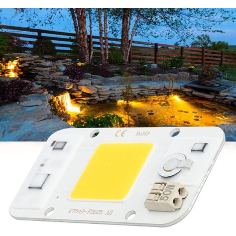 Source lumineuse LED 50 W sans alimentation, 220 V, puce LED intégrée, pour la croissance des plantes (lumière chaude). (1/5)