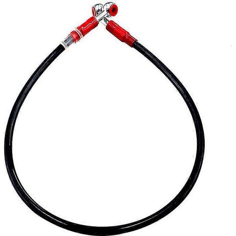 Gaine tressée en acier renforcée pour durites de frein, d'embrayage et d'huile de moto (6 couleurs disponibles) - Noir - 50 cm (1/5)
