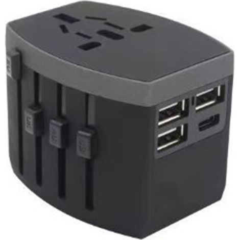 Adaptateur de voyage universel, prise internationale, convertisseur de puissance, prises multiples