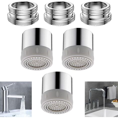 Aireador para grifo de cocina con 2 modos, 3 filtros antical M24, boquilla para grifo, aireador para grifo ahorrador de agua. (1/5)