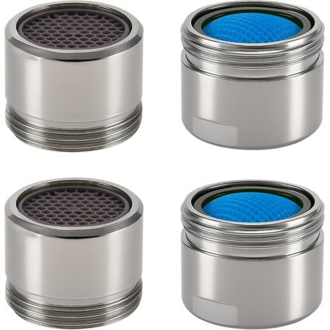 Jet Regulator Set of 4, M18 External Thread, Nozzle with Chrome Brass and ABS Filter, for Taps with Mixing Nozzle (18mm External Thread) (1/5)