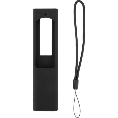 Étui de protection en silicone pour télécommande Samsung BN59, résistant aux chocs et rechargeable à l'énergie solaire, couleur noire (1/5)