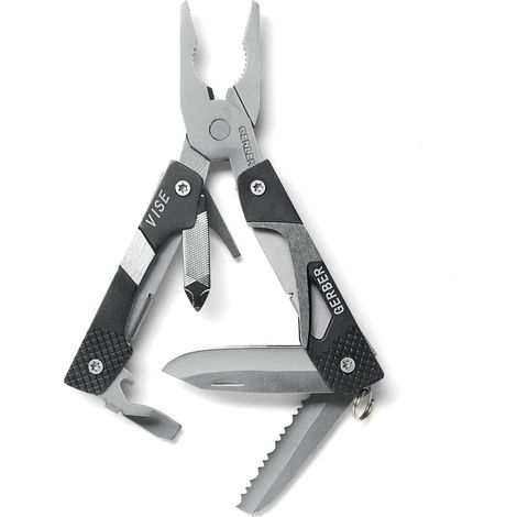 Gerber Strumento multiuso con pinza, 10 Funzioni, VisePocket Tool, Alluminio/Acciaio inox, Nero, 31-000021 (1/4)