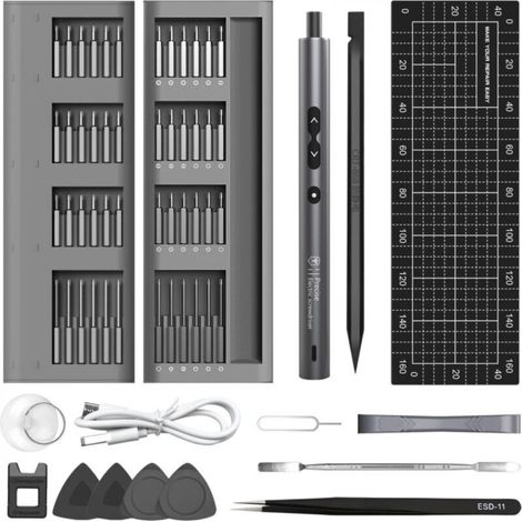 Precision Screwdriver Kit, 62-in-1 Precision Screwdriver Set, LED Lights, Mini Electric Drill, with Screwdriver Set for Electronics, Watches, Glasses, Drones, PCs, and MacBooks (1/5)
