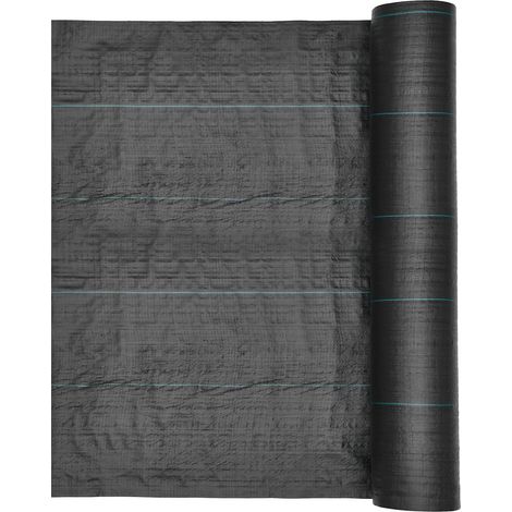 Tissu anti-mauvaises herbes résistant, 4x35,1m, géotextile tissé 99,2g/m², couvre-sol pour jardin, contrôle des adventices, noir. (1/5)
