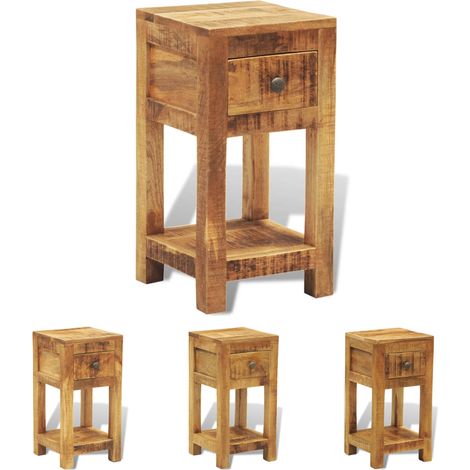 Nachttisch mit 1 Schublade Mango Massivholz (1/5)