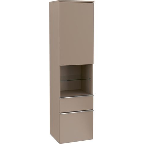 Venticello, Mobili da bagno, 404 x 1546 x 372 mm, modello sospeso, In legno Vetro Grigio Lucido