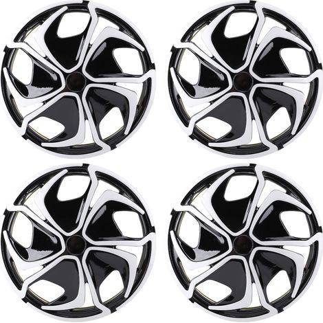 VELATEMOR Capuchons de Moyeu de Roue Universels de 14 Pouces en Matériau ABS, Protection Complète à Clipser, Protecteurs de Jante Adaptés pour Seat pour Escort, Lot de 4 Enjoliveurs (1/5)