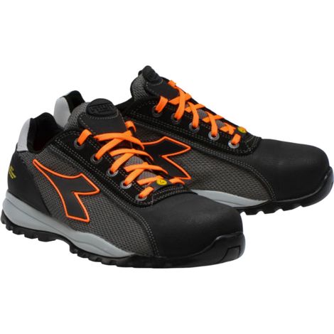 Chaussures de sécurité basses noir-orange DIADORA UTILITY GLOVE NET LOW PRO S1PL FO SR HRO ESD - 181122 C8321 44