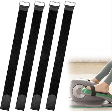 Sangle de Jambe d'exercice d'ellipse, Sangles pédale pour rameur sous Pied, Sangles d'entraînement avec Boucle en métal (1/5)