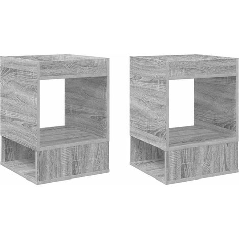 Maison Exclusive - Beistelltisch 2 pcs Graues Sonoma 40 x 40 x 56
