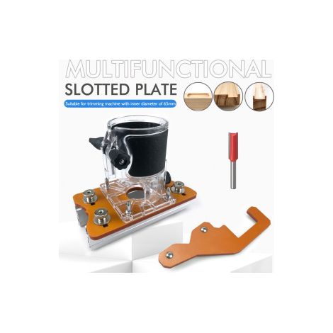 Outil de rainurage pour raccord invisible 2‑en‑1 – Plaque à rainer pour meubles de cuisine et armoires – Permet assemblage droit ou demi‑tour (1/5)