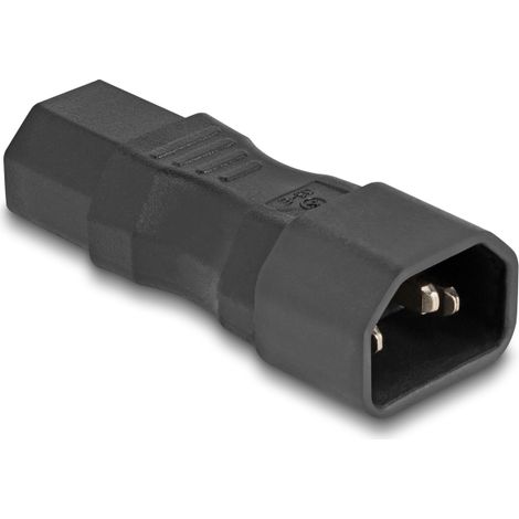 Delock Adaptador de poder IEC 60320 - C14 a C13, macho / hembra, 10 A, recto