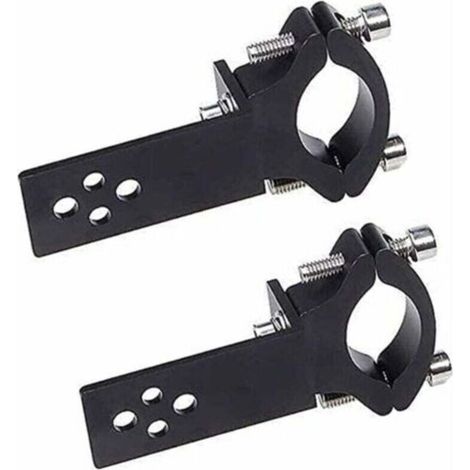 Lot de 2 colliers de serrage pour tube de fourche de moto - Installation horizontale/verticale - Montage de barre lumineuse LED - 22 mm-36 mm