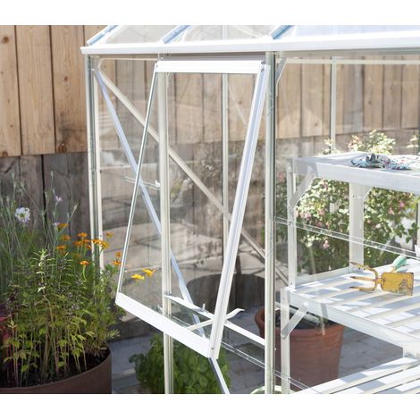 Vitavia Seitenfenster "V" für Vitavia Gewächshäuser, aluminium eloxiert, ESG (1/5)
