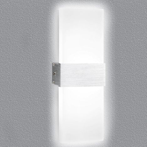 Appliques Murales LED Intérieure 12W Moderne Lampes Murale Blanc Froid 6500K Interieur Illuminazione Haut Vers le Bas Éclairage Applique avec Fil de Terre pour Chambre Salon Escalier Couloir (1/5)