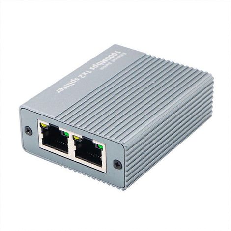Répartiteur Ethernet Gigabit 1 vers 2, répartiteur réseau 1000 Mbps, connecteur réseau pour câbles Ethernet Cat8/7/6/5e/5 (1/5)